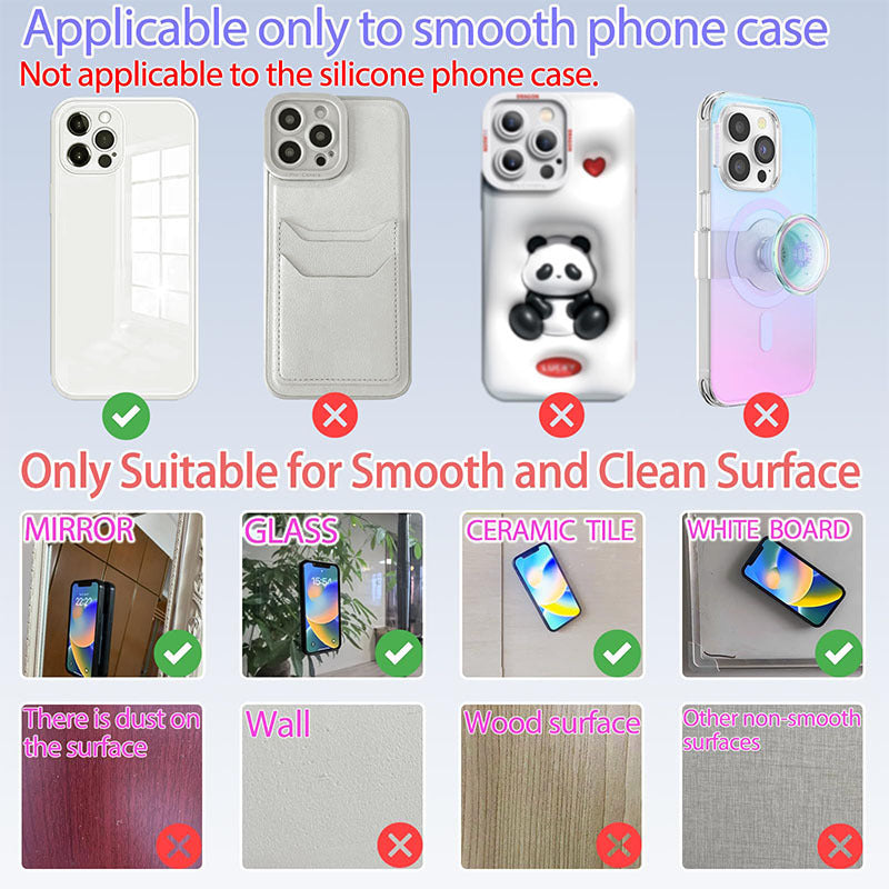 Suction Cup Silicone Double-Sided Phone Case Holder